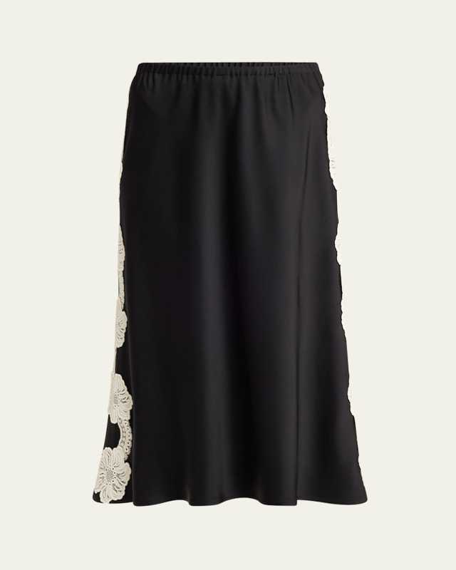 Embroidered Midi Skirt